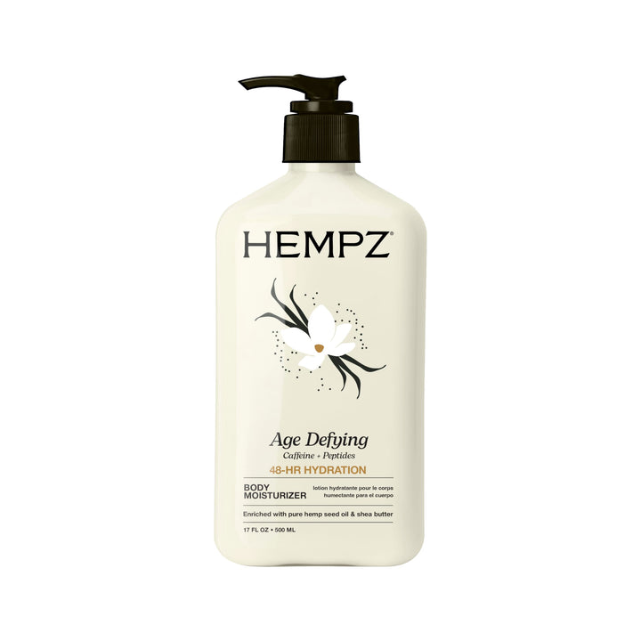 Hempz bottle front view showing packaging and size benefits