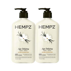Hempz front packaging two-pack showing product and size for convenient supply