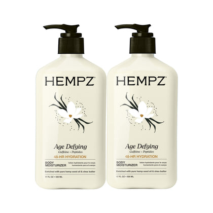 Hempz front packaging two-pack showing product and size for convenient supply