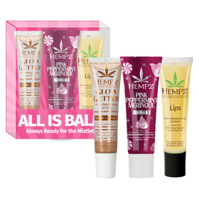 Hempz front packaging showing 3-pack and seasonal design for easy gifting