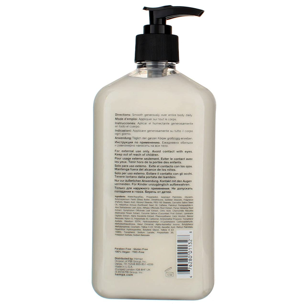 Hempz bottle on bathroom counter lifestyle scene conveying daily moisturizing routine