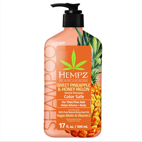 Hempz front bottle view showing label and 17 fl oz size benefit