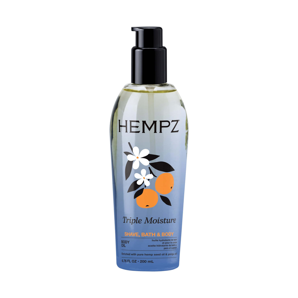 Hempz bottle front view showing fresh citrus label and quick hydration benefit