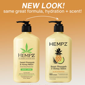 Hempz bottle pump and label detail for easy dispensing