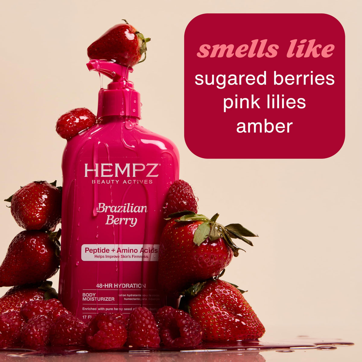Hempz cream texture spread on skin demonstrating rich hydration benefit