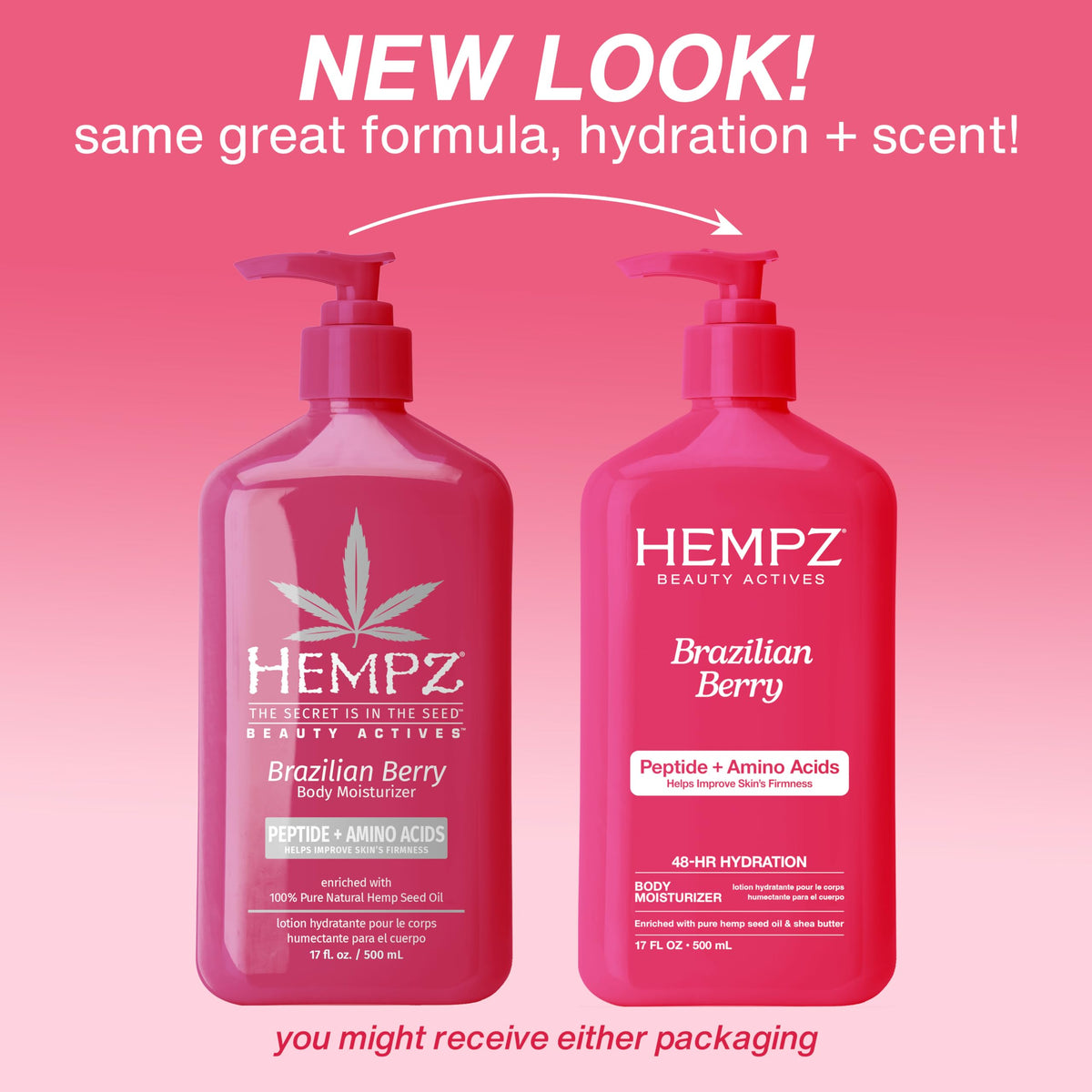Hempz pump close-up dispenses lotion for easy application and less waste