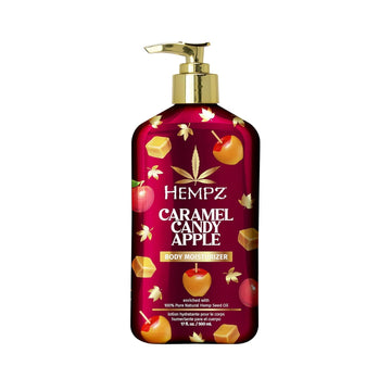Hempz front bottle showing label and limited-edition caramel candy apple scent benefit