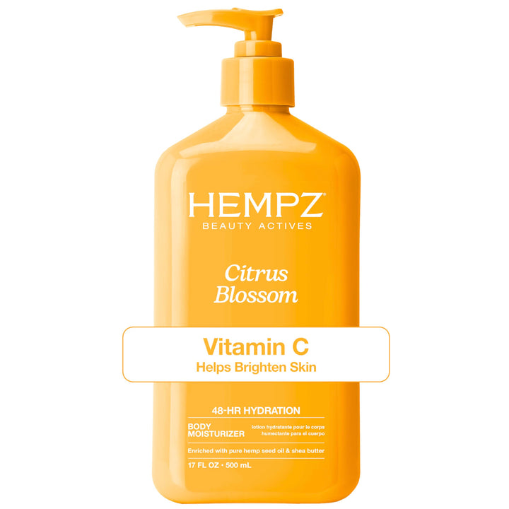 Hempz front bottle showing citrus blossom label and volume benefit