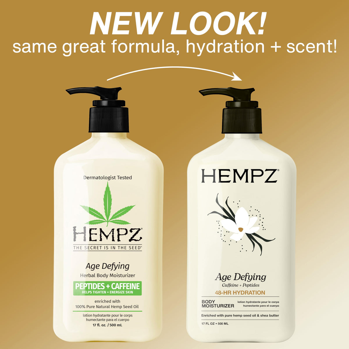 Hempz lotion texture close-up demonstrating rich, non-greasy hydration