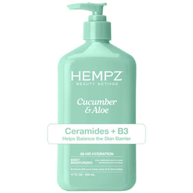 Hempz front bottle view showing cleanser and refreshing scent benefit