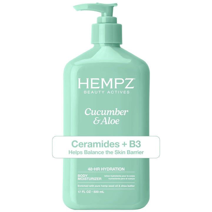 Hempz front bottle view showing cleanser and refreshing scent benefit