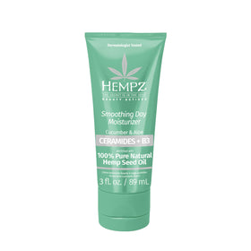 Hempz front packaging showing 3 oz bottle and product name with clear labeling benefit