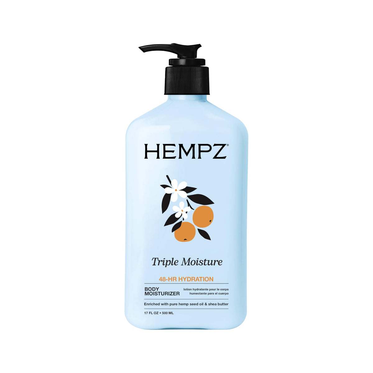 Hempz front packaging 17 oz showing bottle and branding for reliable hydration