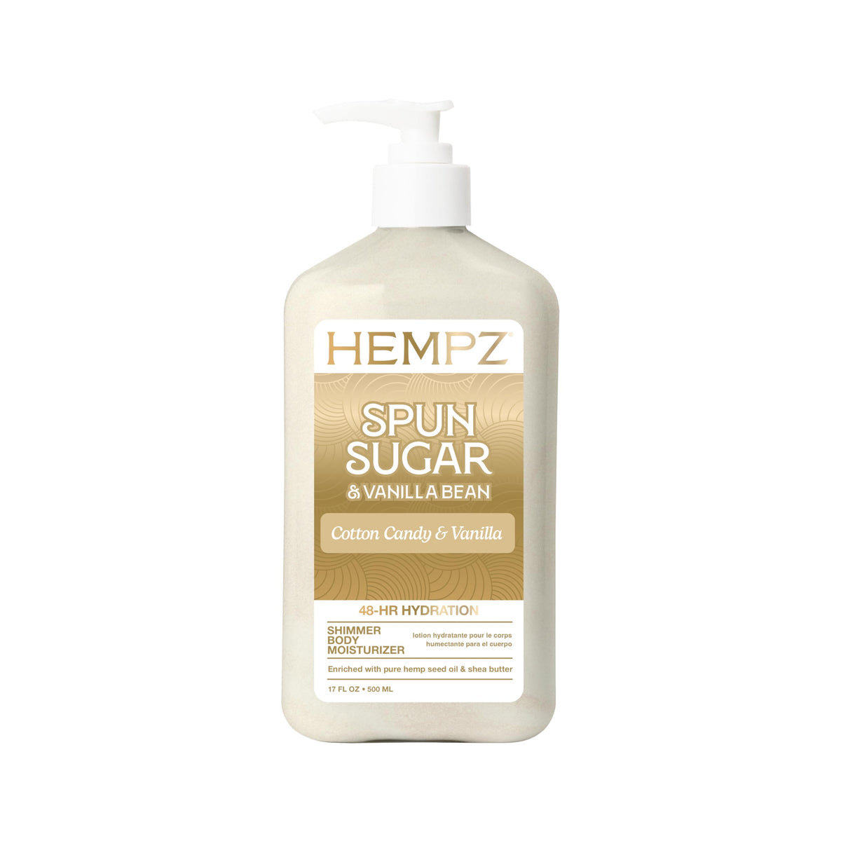 Hempz front packaging showing bottle and label, highlights scent