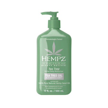 Hempz front packaging 17 oz bottle shows label and size for clear identification and confidence
