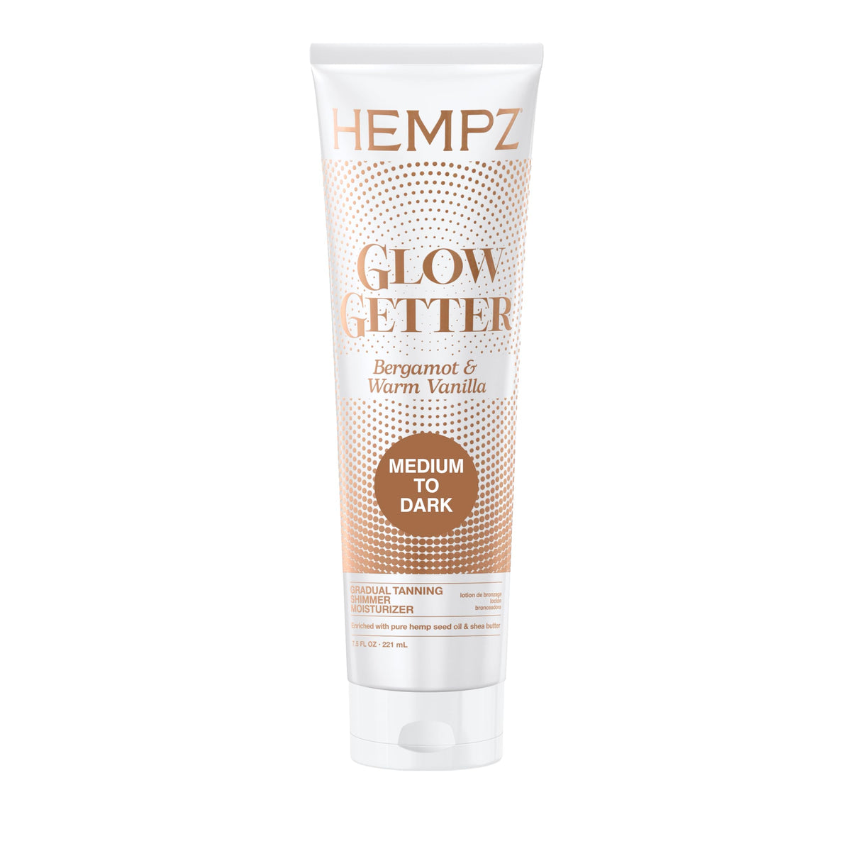 Hempz bottle front view showing label and size for easy identification and purchase