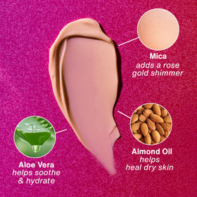 Arrangement of Hempz with shea butter and oils showing nourishing plant ingredients