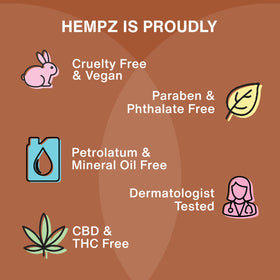 Hempz 17 oz bottle next to common objects showing product size and value