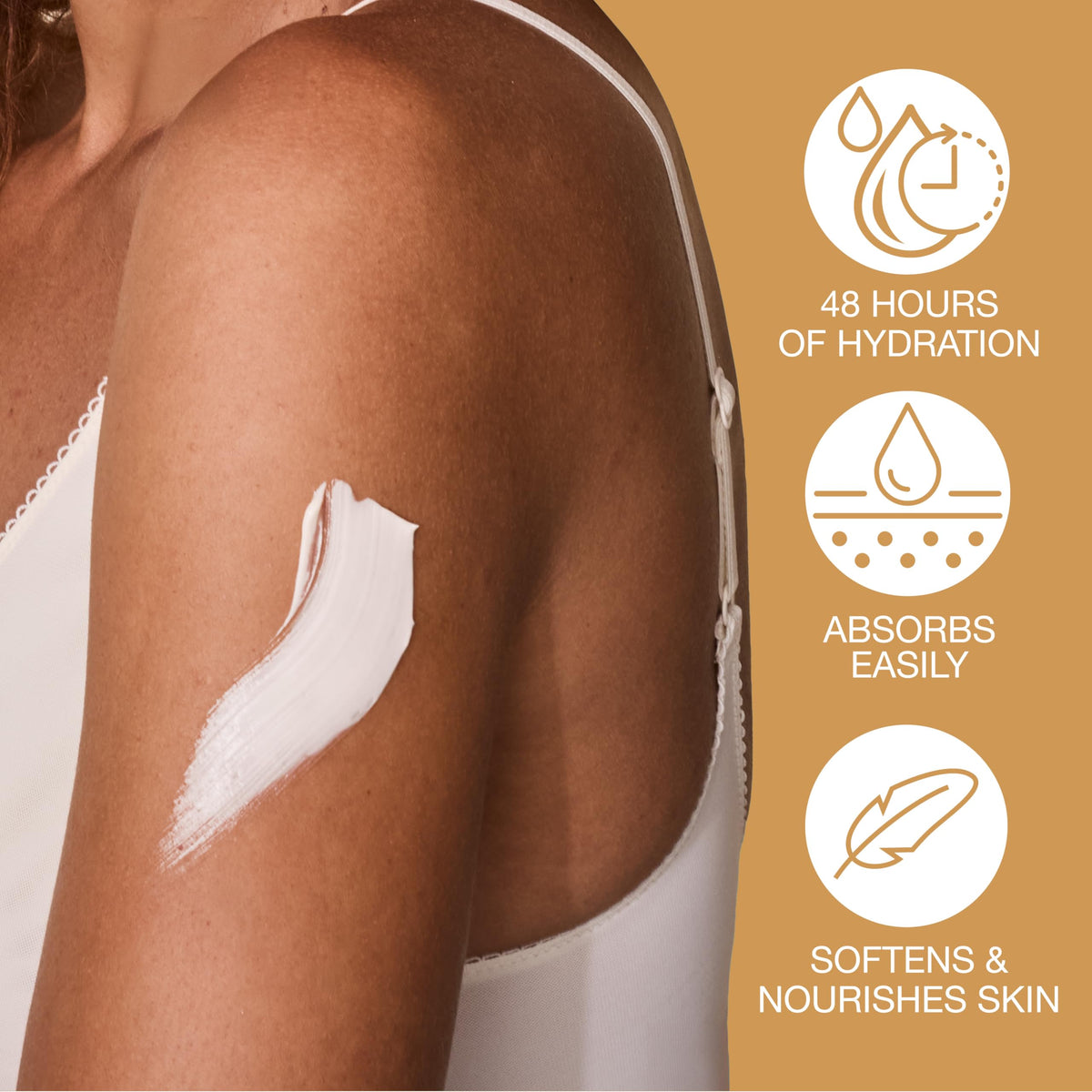 Hempz hemp seed oil and shea butter ingredients highlighting nourishing benefit