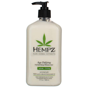 Hempz label detail showing ingredient callouts and vegan, paraben-free benefits