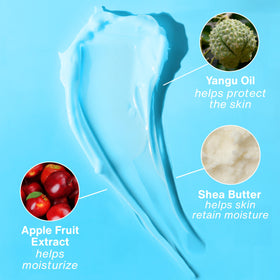 Hempz label and ingredients close-up highlighting hempseed oil and vitamins
