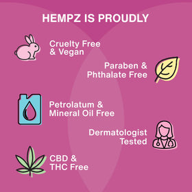 Hempz on bathroom shelf styled to show daily routine indulgence