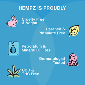 Hempz on bathroom vanity beside towel showing everyday skincare routine benefit