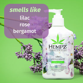 Hempz close-up of lotion texture smooth cream, demonstrates rich hydration