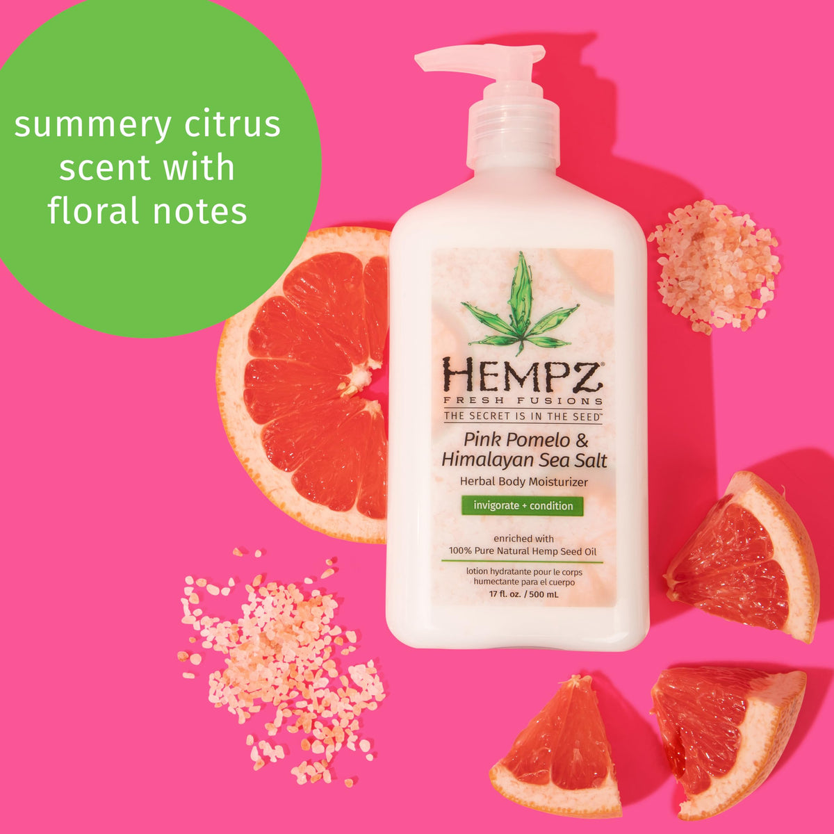 Hempz lotion texture on hand demonstrating smooth fast-absorbing benefit