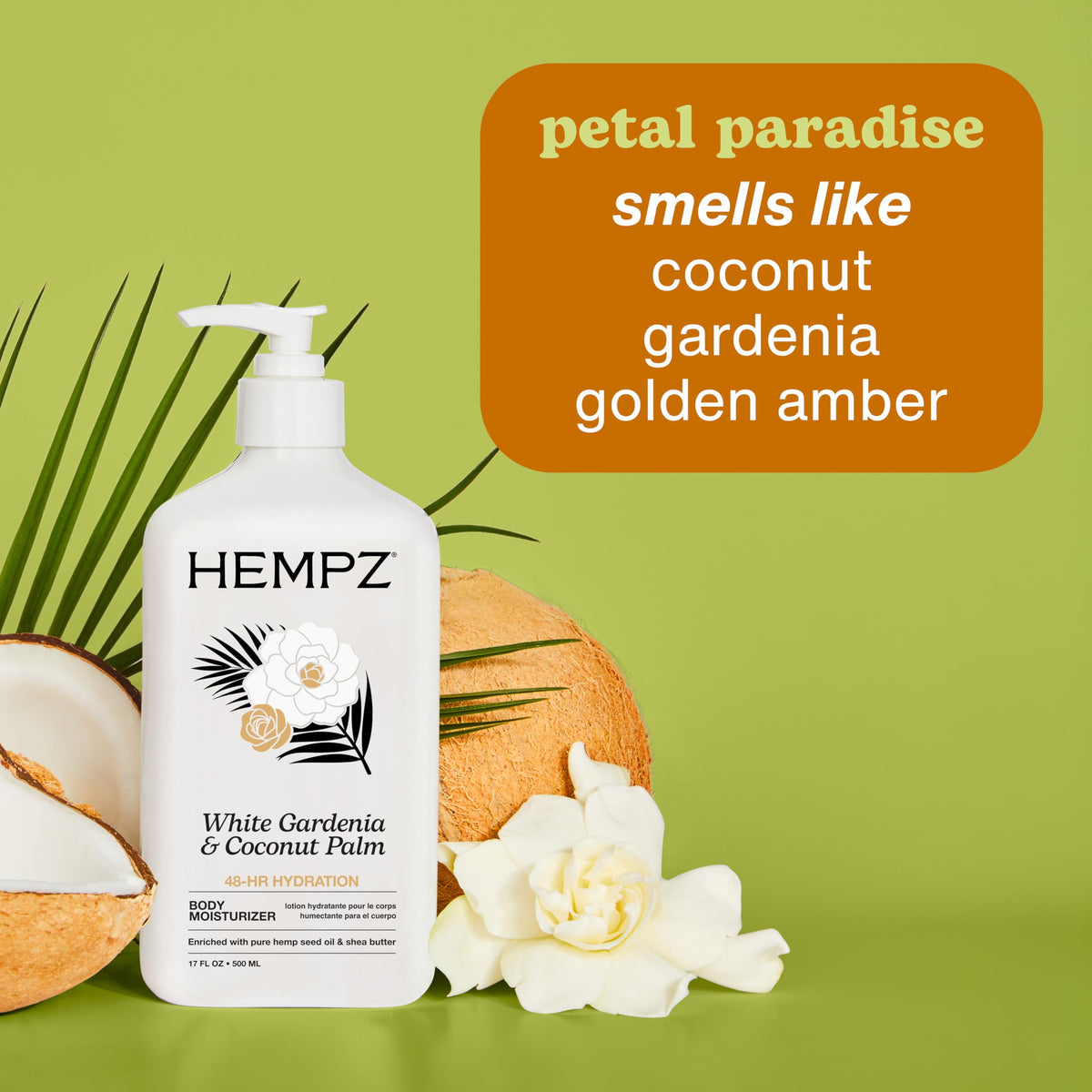 Hempz lotion swatch on skin illustrating hydration and smoothness