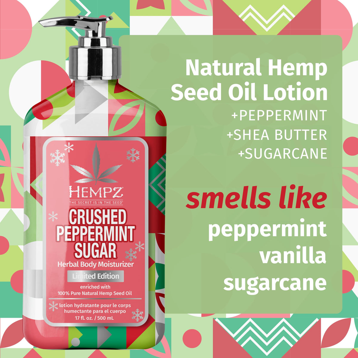 Hempz lotion texture close-up highlighting creamy finish and quick absorption benefit