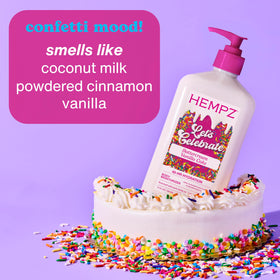 Hempz lotion texture on hand demonstrating creamy non-greasy finish