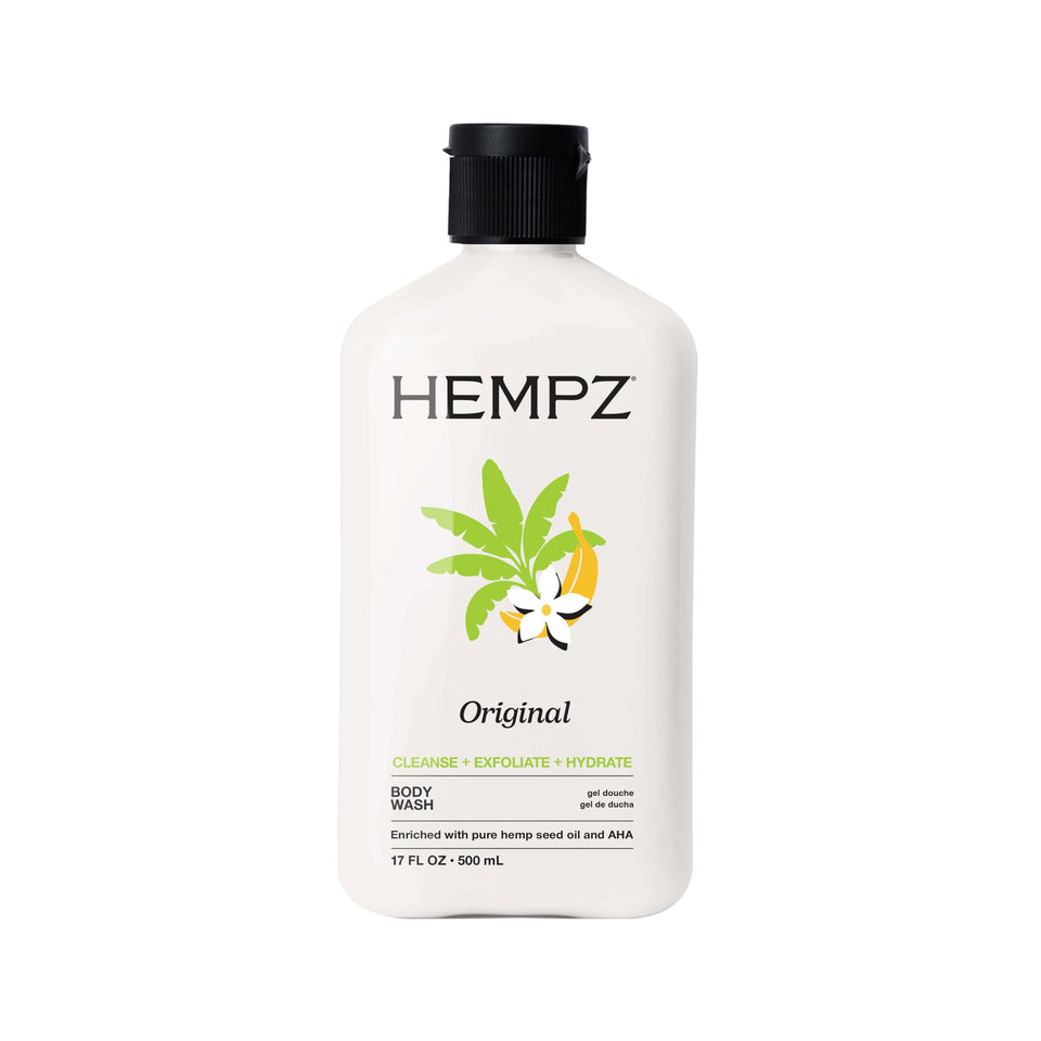 Hempz front bottle showing label and 17 fl oz size for clear product choice