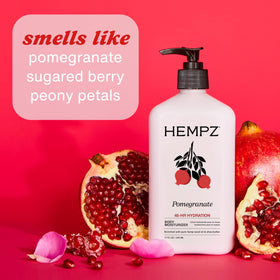 Hempz pump dispensing lotion onto arm for fast non-greasy hydration
