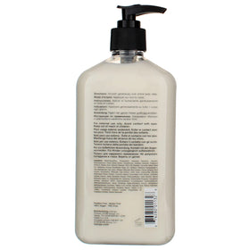 Hempz pump in hand demonstrating 17oz scale and easy dispensing benefit