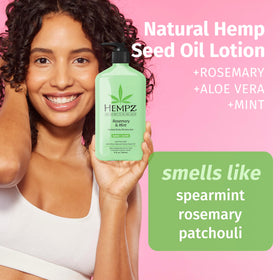 Hempz pump dispensing lotion for easy controlled application and quick absorption