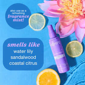 Hempz liquid texture pouring to show lightweight, non-greasy hydration