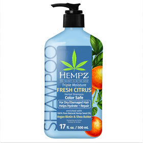 Hempz front bottle showing label and 17 fl oz size for clear product ID