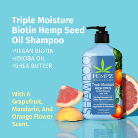 Hempz pouring creamy shampoo texture demonstrating smooth hydration