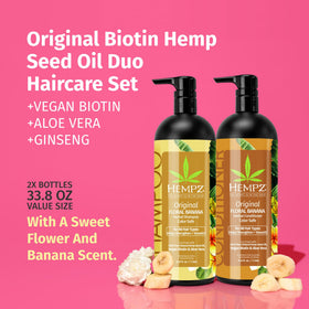 Hempz shampoo pump closeup highlighting easy dispensing and hydration
