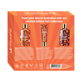 Hempz Spiced Pumpkin Pie lotion close-up label and flip-top, moisturizing benefit