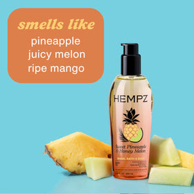 Hempz oil texture on skin demonstrating quick absorption and glow