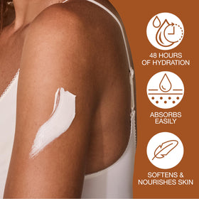 Hempz ingredients label on Vanilla Lux bottle showing botanical extracts and vegan promise