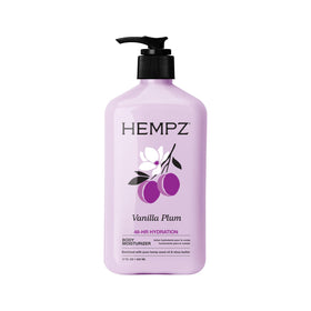 Hempz bottle front view showing label and 17 oz size for clear product identity