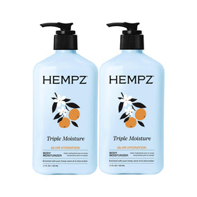 Hempz front packaging showing two 17 fl oz jars and brand logo for value