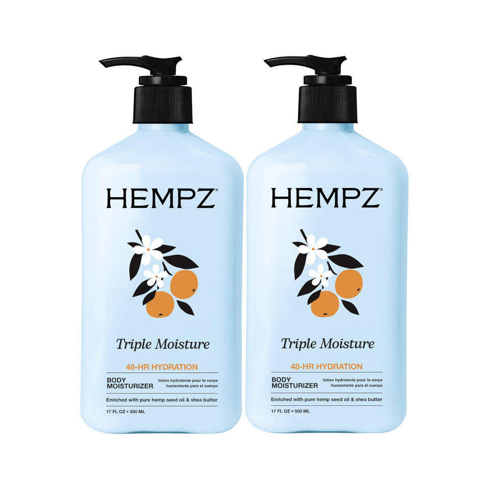 Hempz front packaging showing two 17 fl oz jars and brand logo for value