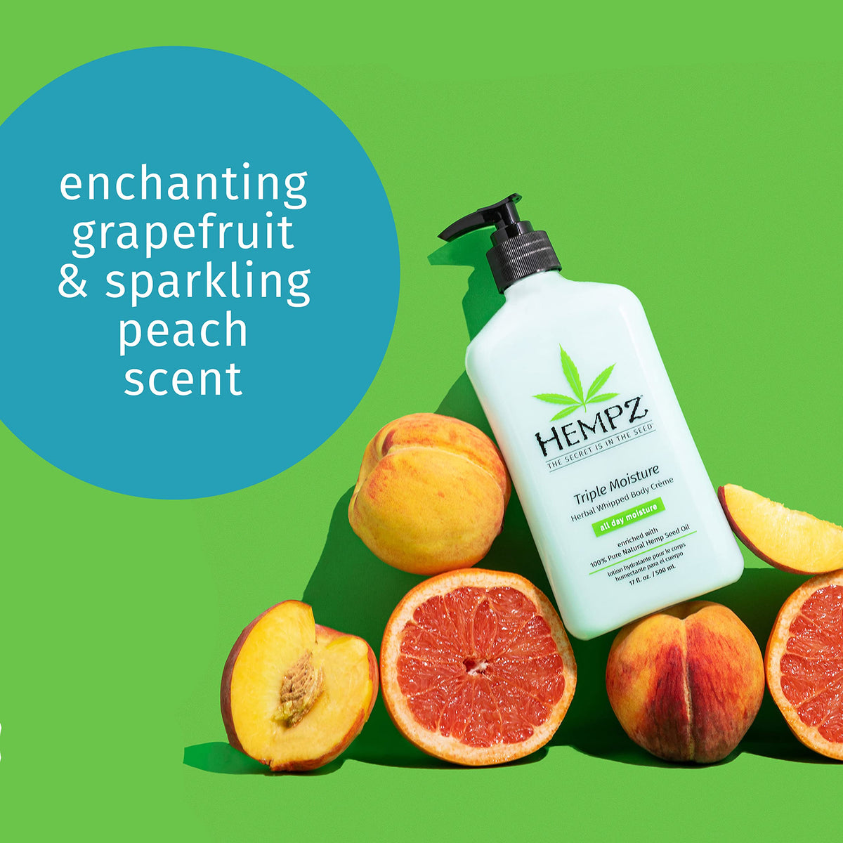 Hempz crème being scooped and applied to skin demonstrating smooth spreadability