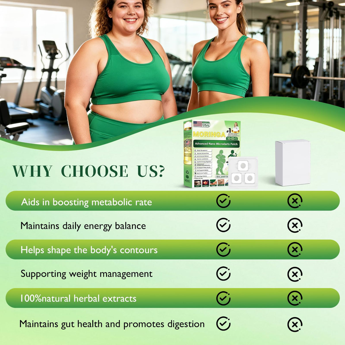 HENGRUNXIN ingredient label highlighting natural moringa extract