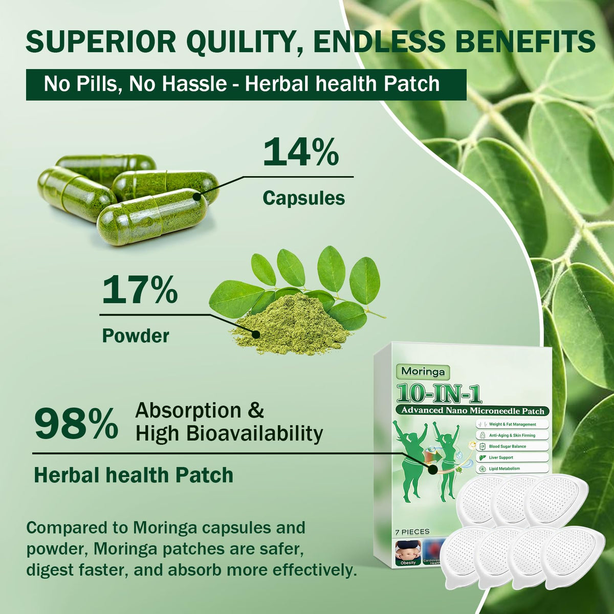 HENGRUNXIN ingredients label showing moringa botanical blend and gentleness