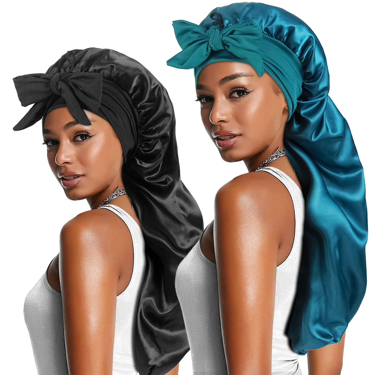 Heniho front view of two bonnets showing neat package and soft look